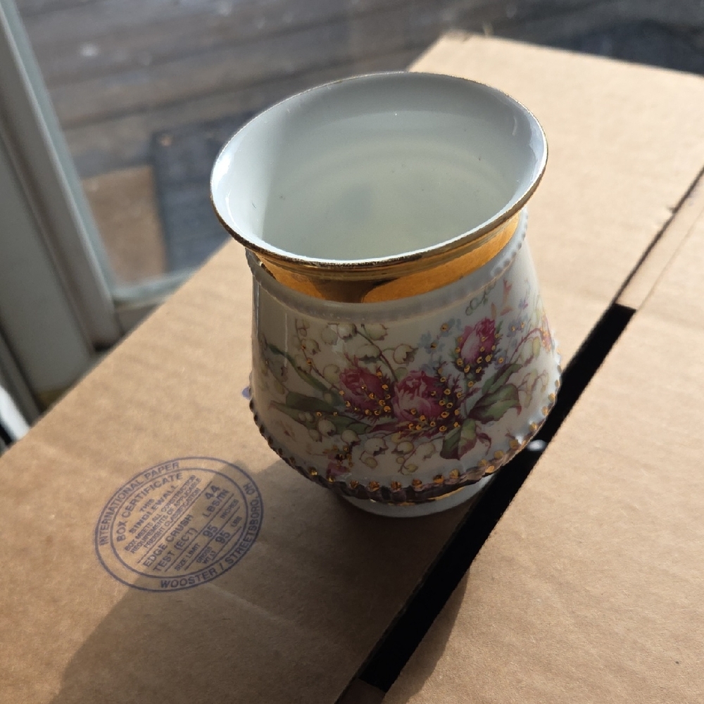 Rare Staffordshire Gold Trim Cup Victorian. Numbered. Old